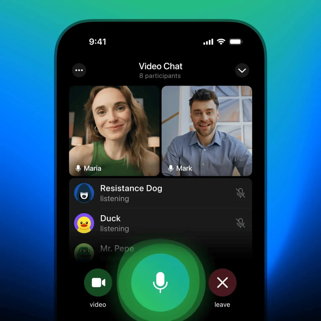 video call update telegram